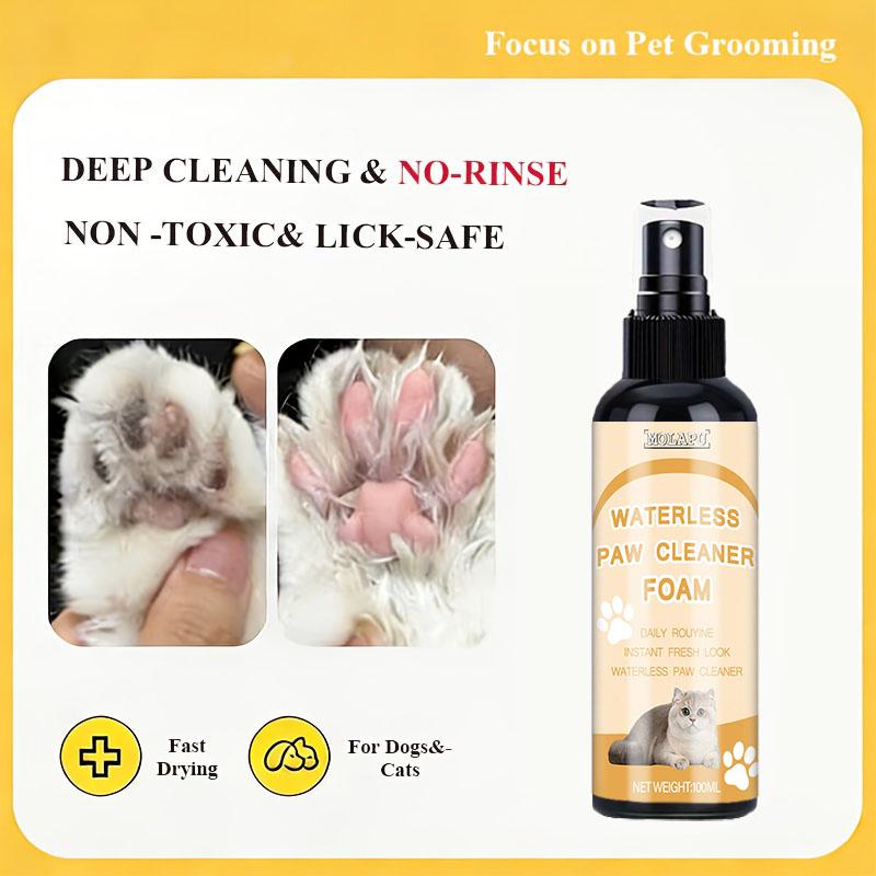 Pet Paw Cleaning Foam - Convenient Two-In-One Cleaning and Care Solution That Doesn'T Require Water, Saving Time and Effort, Removes Dirt and Grime af