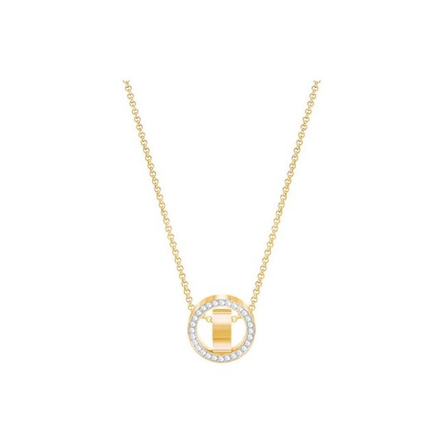 

Swarovski Hollow Pendant Necklace Women necklaces Gold 5349336 Box (Random Color)