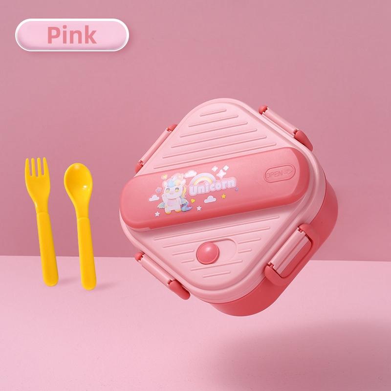 3 Grids Unicorn Lunch Box For Children Students Sandwich Fruit Food Storage Container Cartoon Kids Bento Box For School Camping