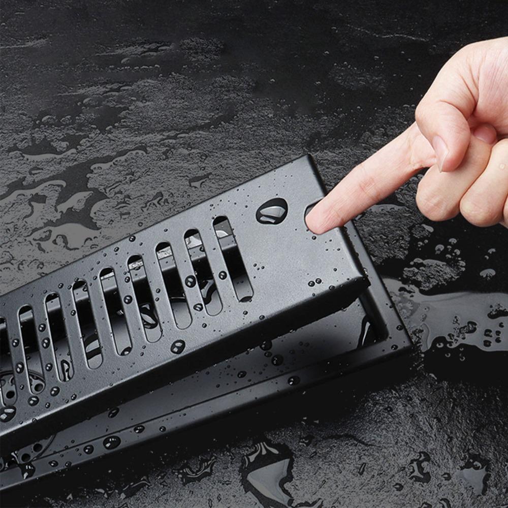 Rectangular Floor Drain 304 Stainless Steel Shower Drain Modern Linear Shower Drain  Pool Area