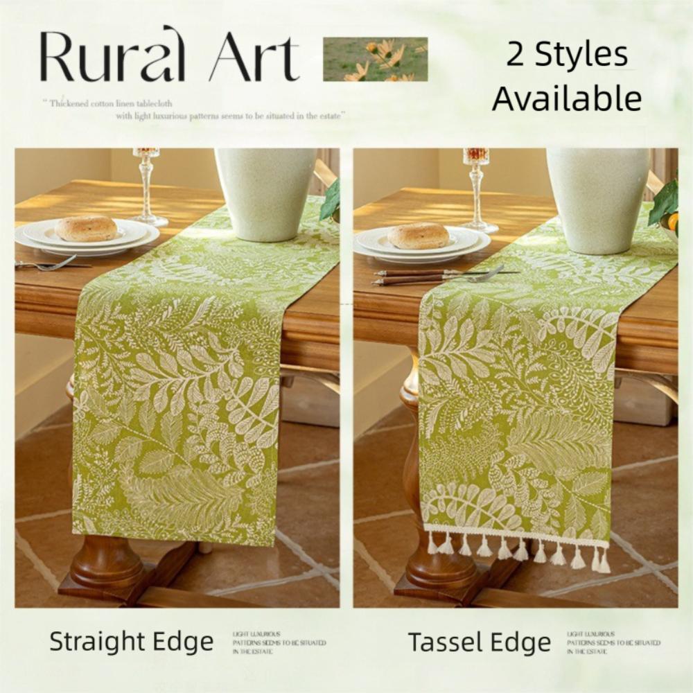 New American Retro Table Runner Polyester Pastoral Style Sideboard Cover 30x180 cm Blue Rose Table Dust Cover Restaurant Decor