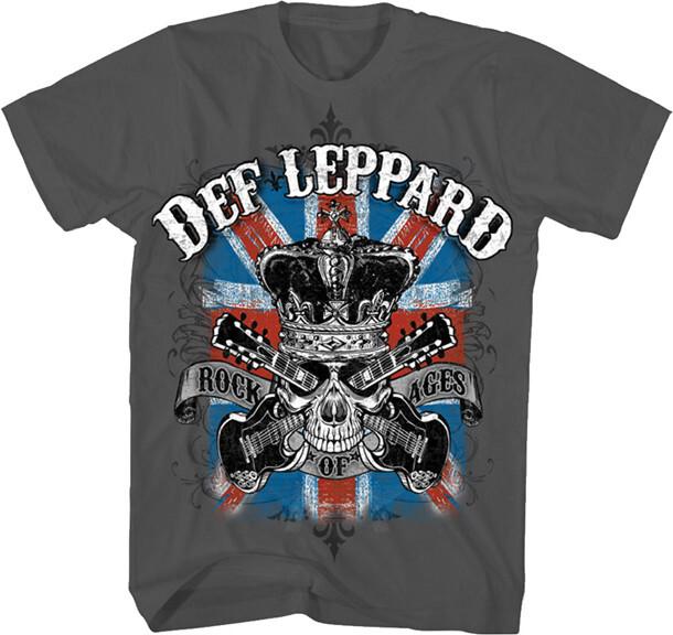 

DEF LEPPARD cd lgo ROCK OF AGES Skull Official SHIRT XXL 2X New pyromania Unisex T-Shirt XXL