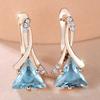 Elegant Bohemian Blue Cubic Zirconia Earrings for Weddings Gifts Mother's Day Banquets Formal Events Elegant Event Accessories