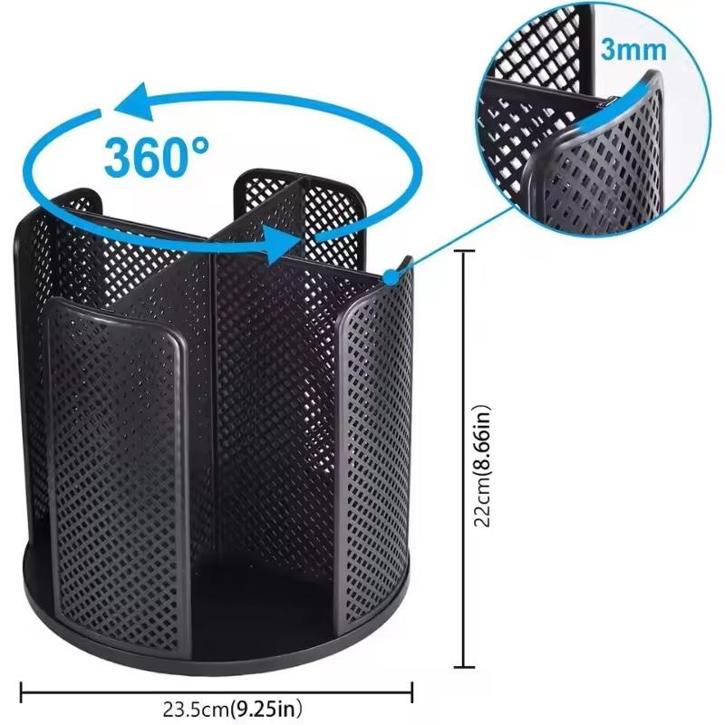 Rotatable Plastic Cup Storage Organizer 360 Degree Dispenser 4 Compartment Cups And Lids Holder Detachable Desktop Coffee Cup Dispenser