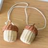 New Acorn-shaped Storage Basket Hand-woven Round Rattan Bag Bucket Tropical Beach Style Woven Shoulder Bag Po Props