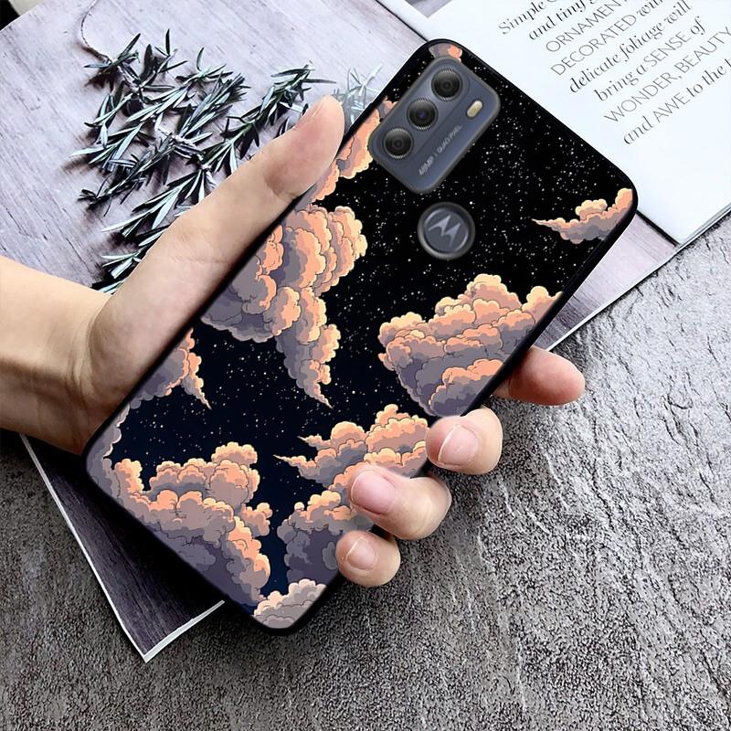 Night Scenery Moon Flower Beach Case For Motorola G Stylus 5G G Play G35 G45 G54 G24 G86 G04S E13 E14 E32 E32S