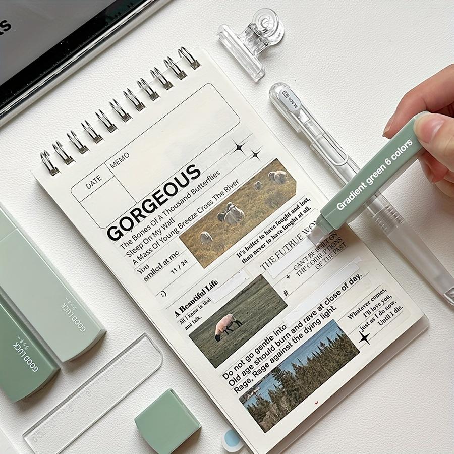 6ks/sada přechodů barev Macaron Přenosná korekční páska s tlumením bez stopy čtvercového tvaru pro školní kancelářské potřeby zpět do školy