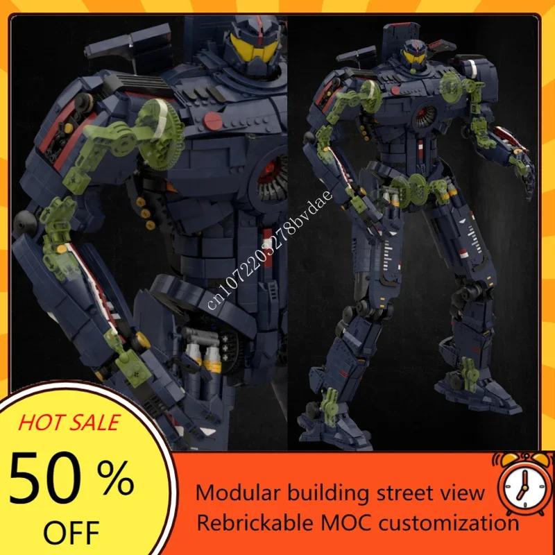 Maritime Warfare Famous The Movies MOC Space Gipsy Danger Fighter Striker Eureka Robot Model Custom Puzzles DIY Toys Kids Gifts