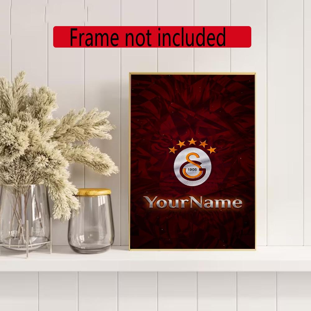 Galatasaray Customize Your Name Diamond Painting Round Diamond Rhinestones Mosaic Diamond Embroidery Wall Paintings Rhinestones Gift Frameless