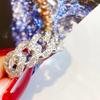 Micro-inlaid diamond chain ring tide niche design light luxury cold wind index finger ring temperament versatile model