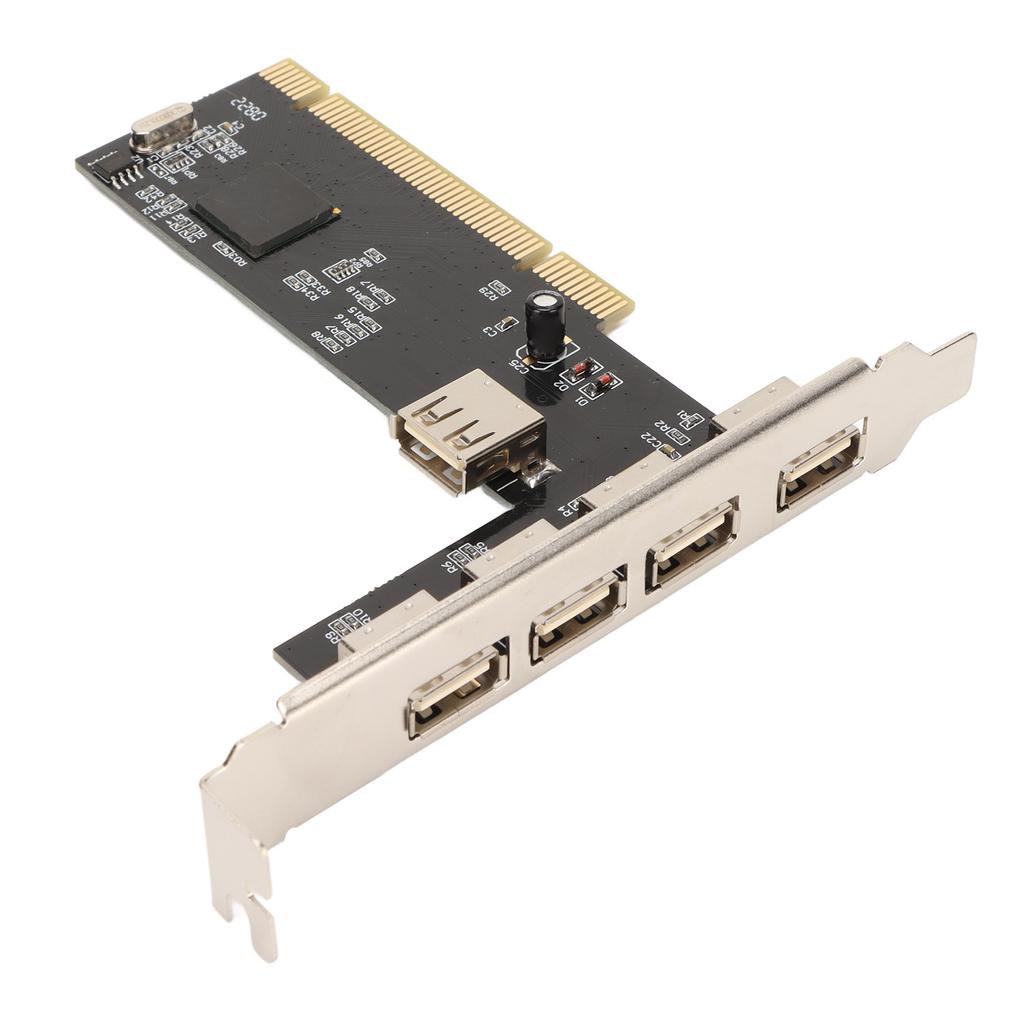 PCI to USB2.0 Internal Expansion Card 5 Port 480Mbps Plug and Play 4 External 1 Internal PCI