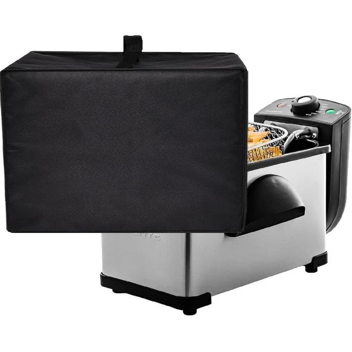 Dust Cover for OVENTE 2 Liter Deep Fryer, Heavy Duty Heat-Resistant Waterproof Nylon Fabric Protective Deep Fryer Cover Case Compatible with OVENTE 2