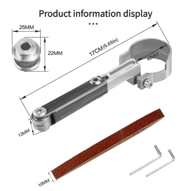 Angles Grinder Conversion Kit For Sanding Machines Double Bearing Stability Thickened Belt Sander Attachment