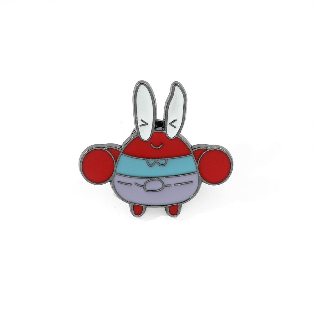 Cartoon Niedliche Q-Version Spongebob Schwammkopf Brosche Patrick Star Krebsboss Oktopus Bruder Legierung Abzeichen Tasche