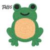 Frog Coasters, 3D Printed Drink Coasters, Anti-Slip Felt And Cork Heat Resistant Coasters, for Table Protection Desk Decor