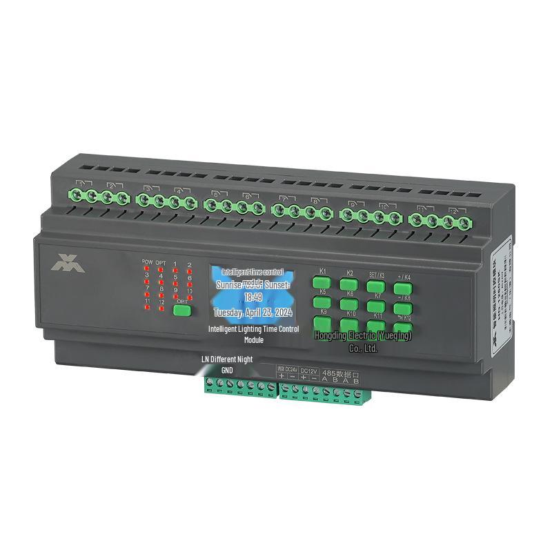 Smart 12-Channel Wireless Lighting Timer Switch with Latitude/Longitude Control for Street Lights