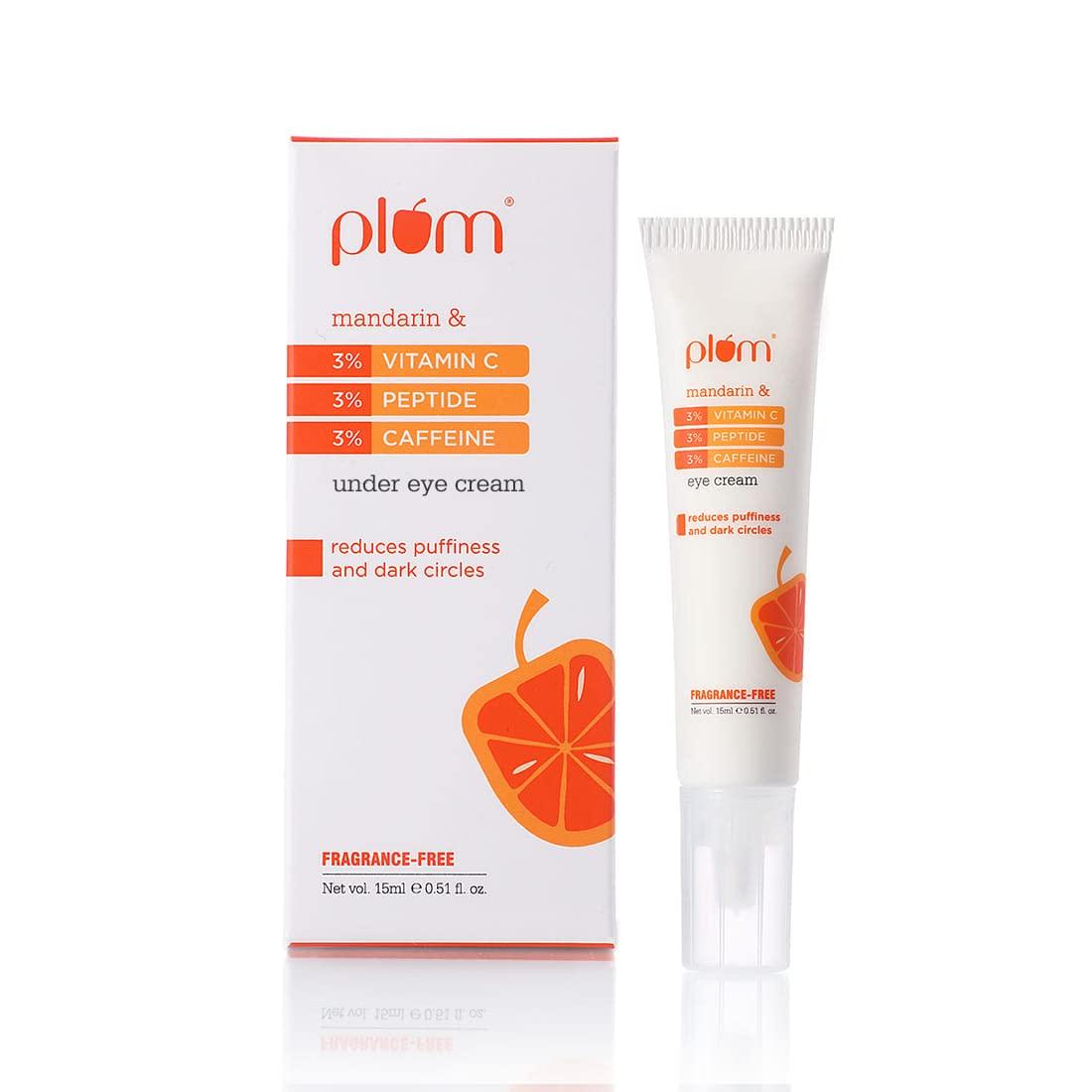 

Plum Вітамін С Пептид Кофеїн Крем для повік Проти темних кіл Набряклості Підтягуючий Без ароматизаторів Веганський 15 мл Еластичність