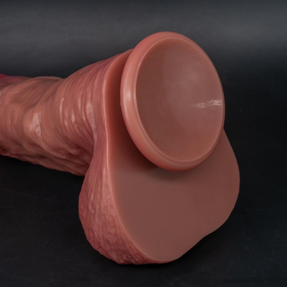 Fat King Glasses Dildo Double Liquid Silicone Artificial Penis Makeup Female Masturbator Thick Long Vacation Penis Adult Sexual Supplies