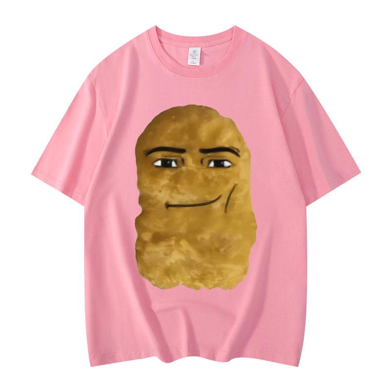 Chicken Nugget Funny Meme T Shirt High Quality Fashion Harajuku T-shirt Unisex Casual Short Sleeve Cotton Summer Breathable Top