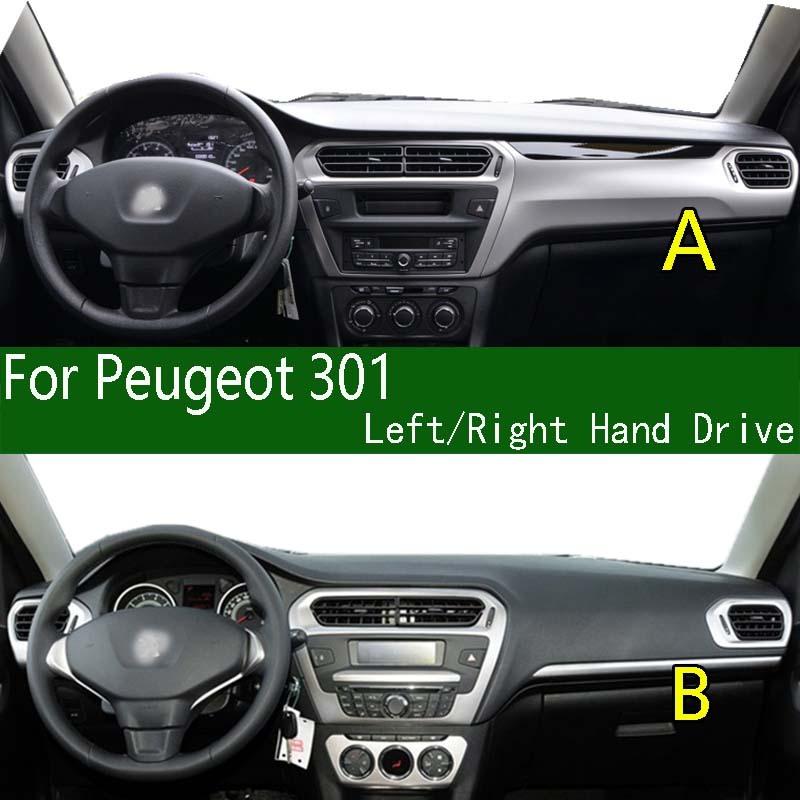 For Peugeot 301 Active 2012-16 Car-styling Dashmat Dashboard Cover trument Panel Protective Pad Dash Mat Anti-Dirt Ornaments