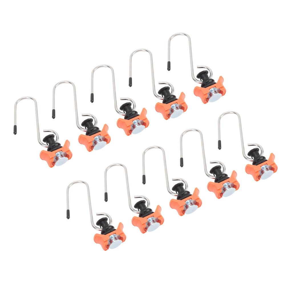 10 SZT. Pojedynczy uchwyt typu stud L Track Punkt mocowania z hakiem do furgonetek, pickupów, przyczep, obciążenie zrywające 110 funtów pomarańczowy