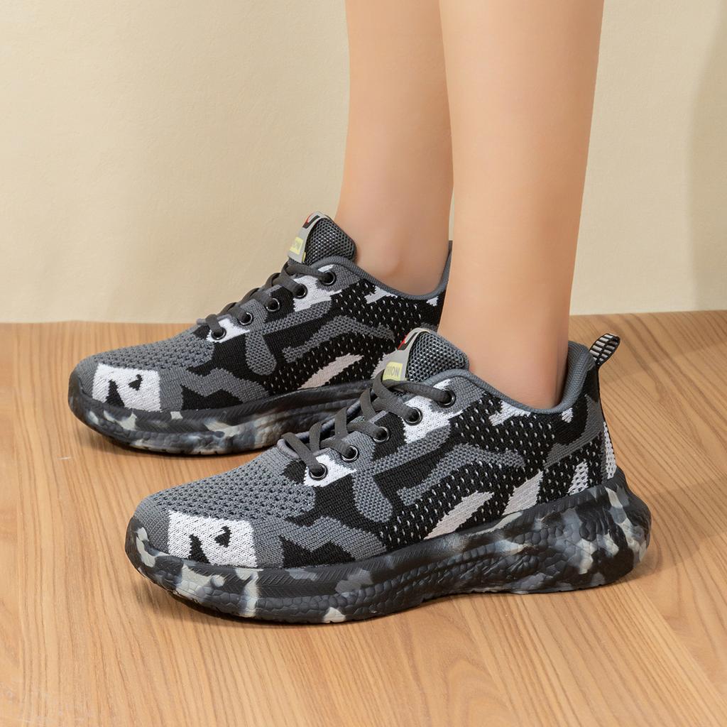 Fashion Camouflage Design Sneakers Men Lightweight Breathable Mesh High Performance Breathable Quick Drying Men Running Shoes