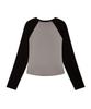 1993STUDIO W Track Line V-Neck Long Sleeve_Gray