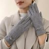 Windproof Women Winter Gloves Velvet Lined Warm Gloves Imitation Cashmere Gloves  for Winter Use