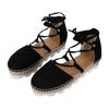 Scarpe da Donna Moda Estiva Casual Punta Rotonda Sandali Allacciati