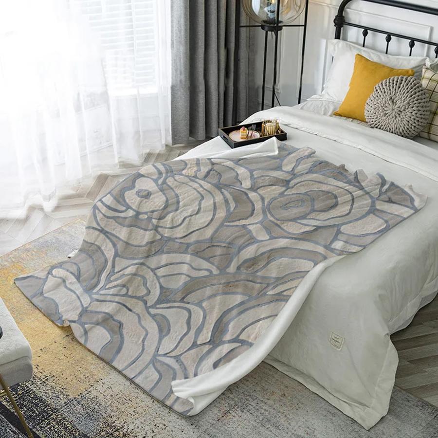 Abstract Pattern Blanket Microfiber Flannel Cover Blanket Bedroom Living Room Sofa Soft And Comfortable Home Decoration