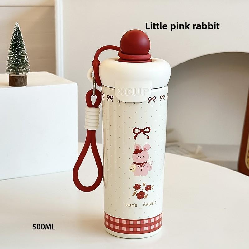 Tier Kätzchen Druck Isolierbecher Mit Tragegurt Auslaufsicherer Deckel Reise Für