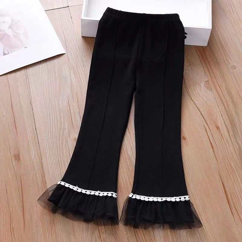 Mädchenleggings für Frühling und Herbst Stylische Hosen für Oberbekleidung Kinder Micro Schlaghosen Baby Modehosen