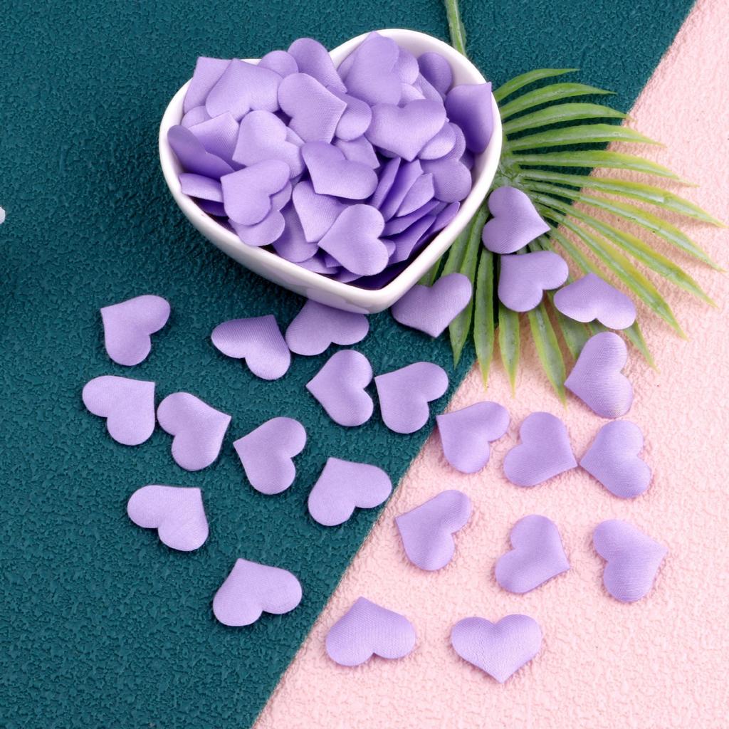 Hand Toss Heart-shaped Petal Paper Scraps Onto The Bed To Sprinkle Flowers, 100 2cm Peach Hearts