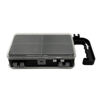 8 Grids Compartments Organizers Black Waterproof Fishing Lure Box Fishing Tackle Hooks Organizers Holder Case Container