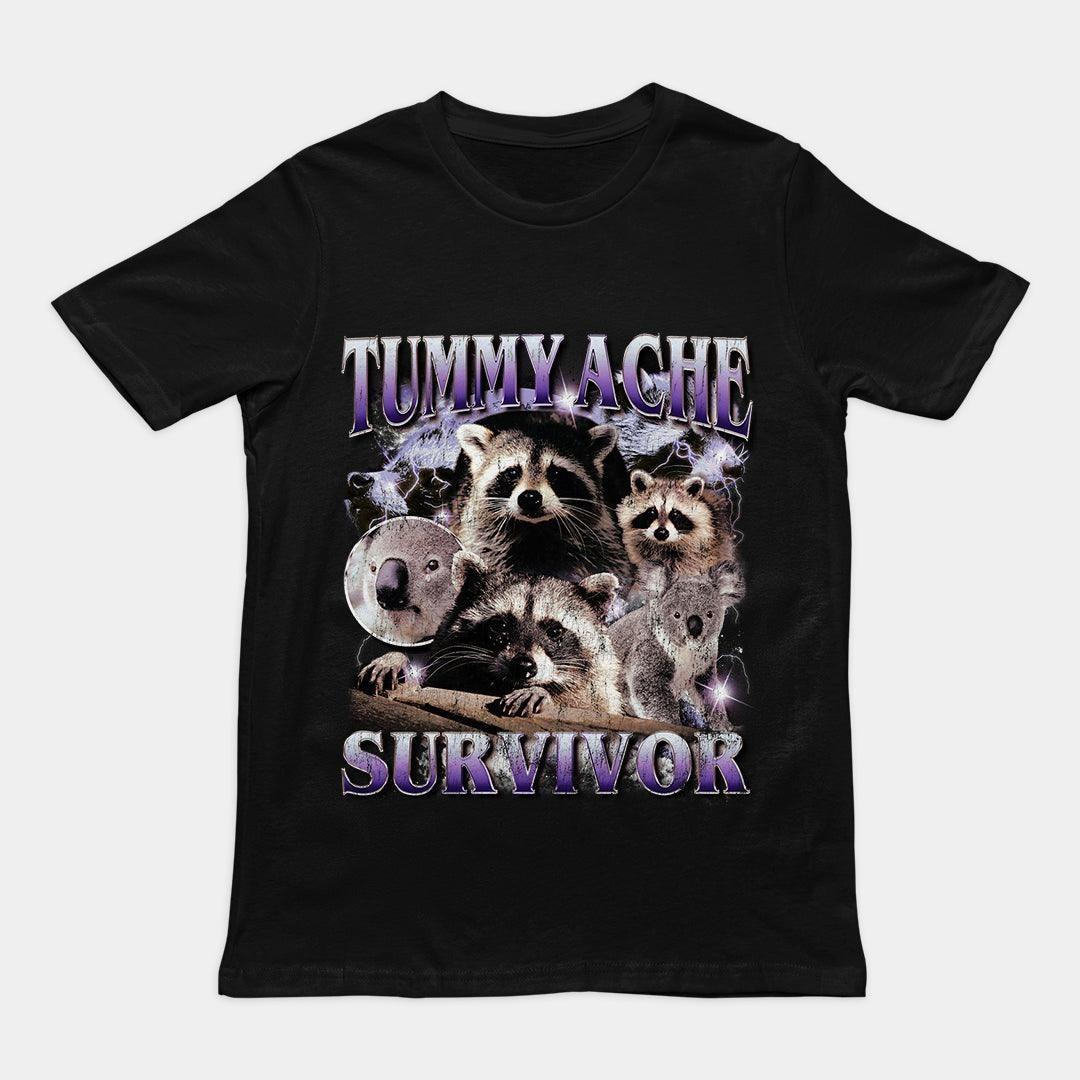 Tummy ache survivor banter tshirt, vintage funny tshirt Unisex T-Shirt XL