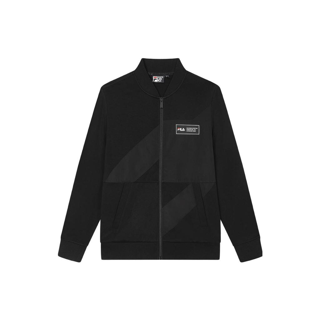 FILA Logo Casual Knit Jacket Men jackets Black F11M338501ABK