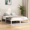VidaXL Bed Frames White Solid Pine Wood 140x190 Cm 3105141