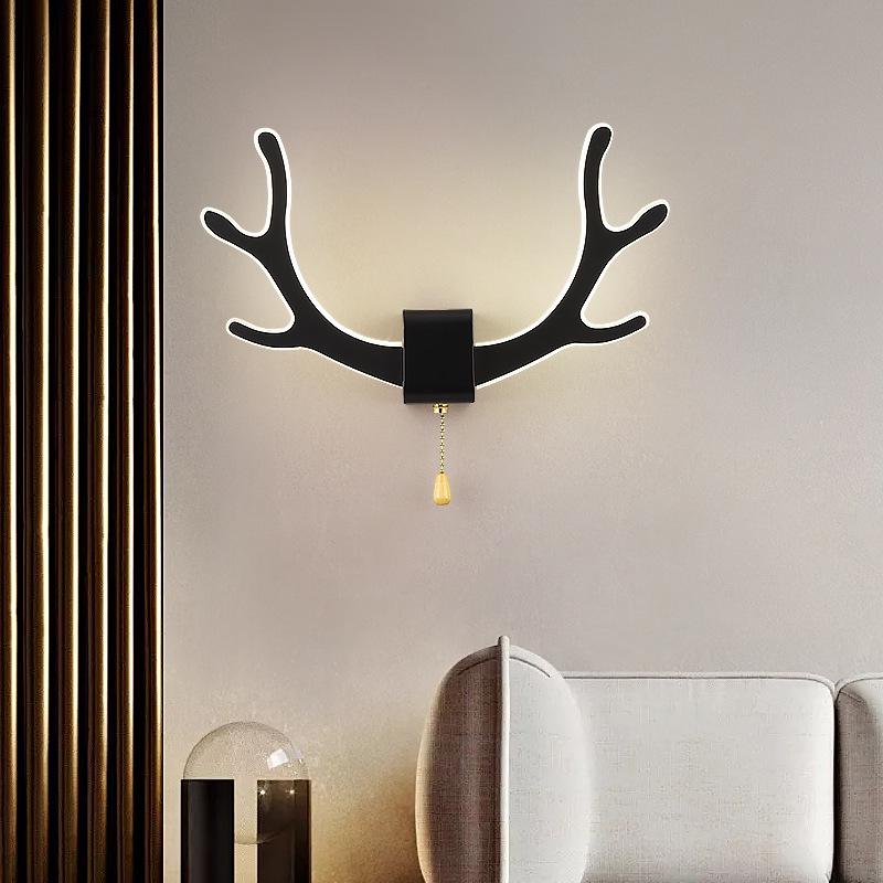 Creative Modern Horn LED Wall Lamp for Children's Bedroom and Bedside