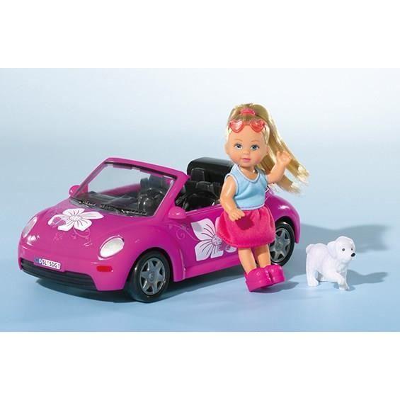 Puppe Evi Love Käfer - SIMBA - Mini-Puppe mit Cabrio - Zubehör inklusive
