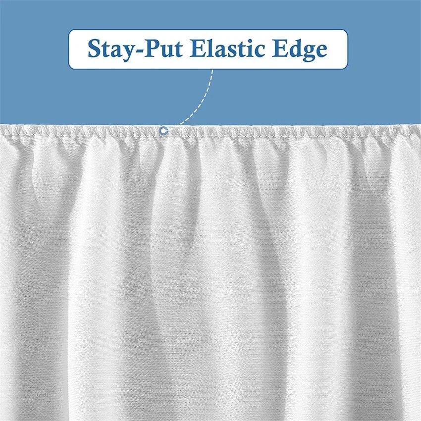 Terry Cotton 100% Waterproof Fitted Bed Sheet with Elastic Band Adjustable Mattress Cover for Twin Double Queen King Size Bed