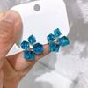 Pinkdudu Vintage Glass Geometric Block Zircon Earrings Colorful Trendy Drop Earrings Women Jewelry PD2264