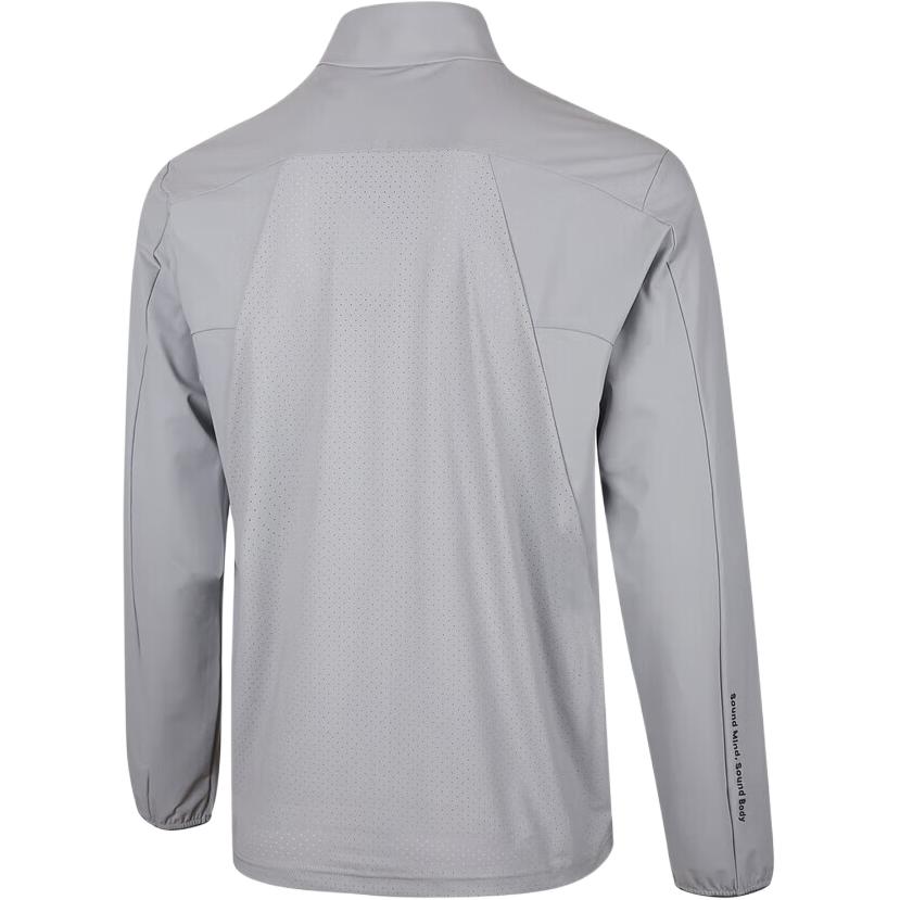 ASICS Jackets Men's Gray Stand Collar Moderate Other 2031F362-020