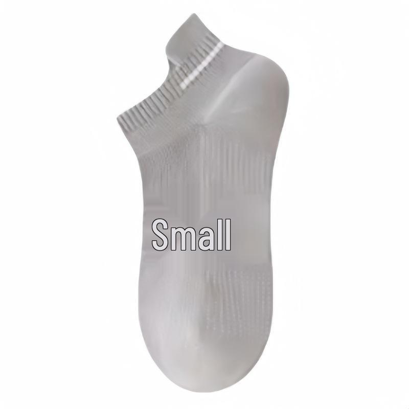 Men's Breathable Anti-Odor Cotton Mesh Sports Socks - Spring/Summer Short Style