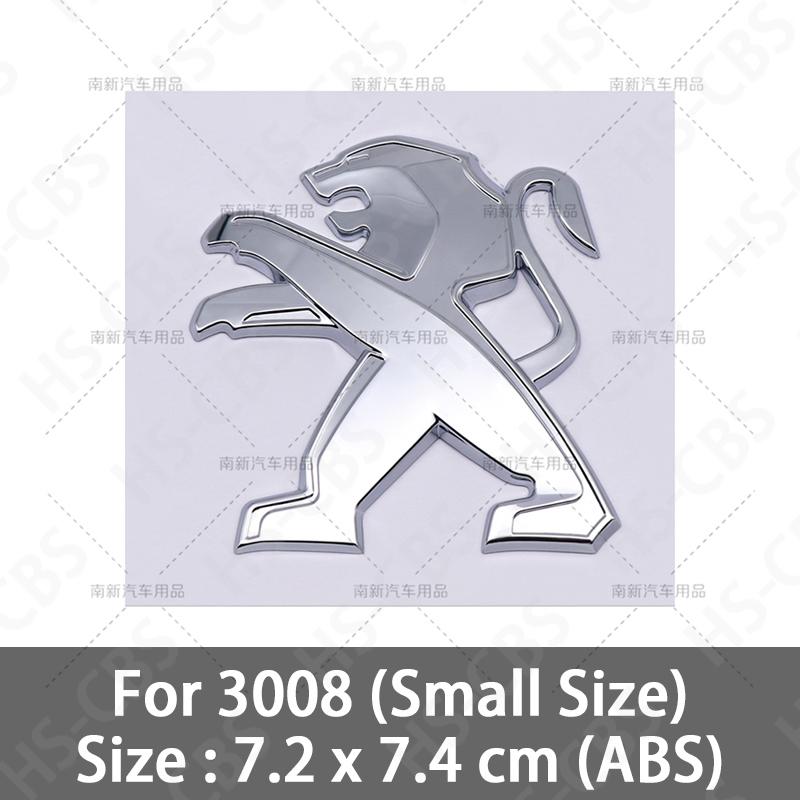

ABS Car Front Hood Logo Grill Badge Rear Trunk Emblem Car Stickers For Peugeot 2008 3008 Car Styling 2021 2022 2023 Accessories