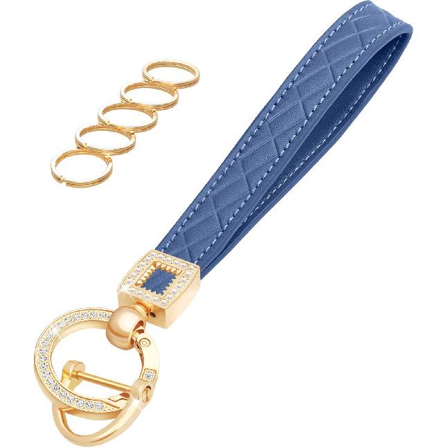 OHKYOOT Leather Wristlet Keychain for Home Car Keys
