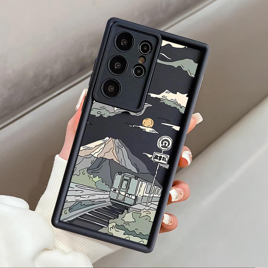 Phone Cover Case for Samsung Galaxy S26 Ultra S25 S20FE S24Ultra S22 S21 S24 Plus S25 Edge S23 FE Anime Town