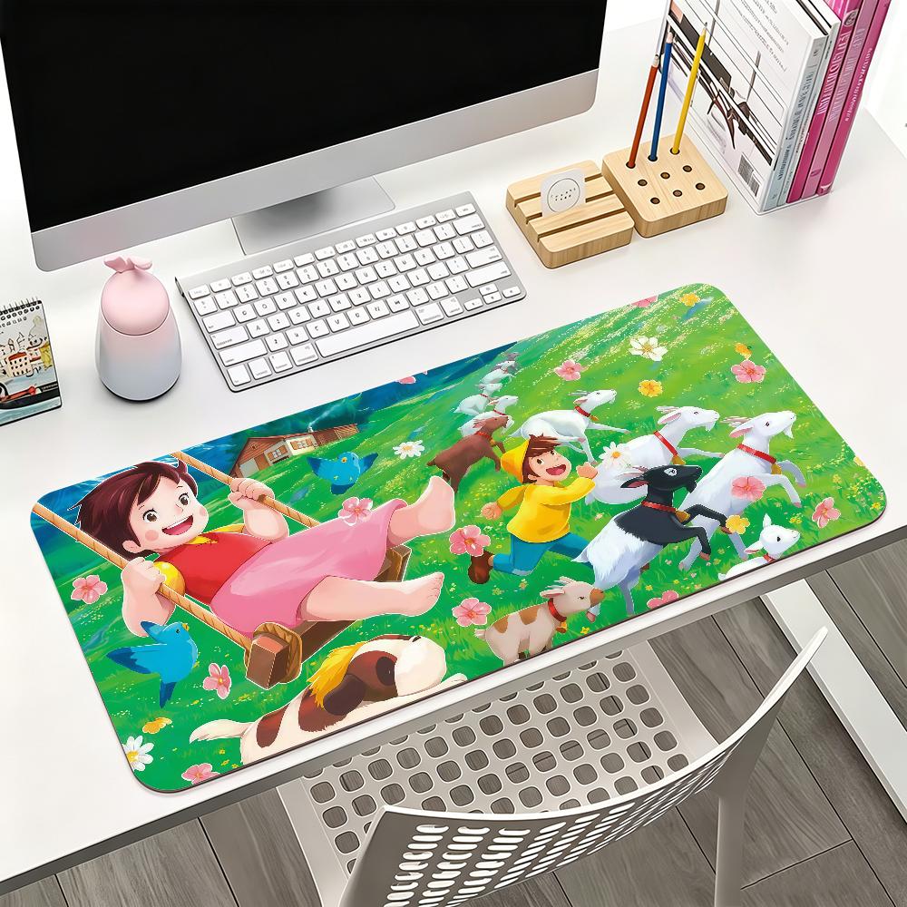 Cartoon cute Heidi Mouse Pad Square Office Gaming Desk Mat Waterproof Non-Slip Rubber Decorative