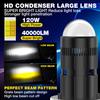 1Pc 360° H4 CSP LED Motorcycle Headlight Projector Lens Bulb Dual Color Hi/Lo Beam Light 40000Lm 120W Scooters Lamp W/ Fan 6000K 3000K White Yellow