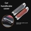Carbon Pattern Car Handbrake Cover with Mahogany Handle - Personalize Your Ride with Style Modification 506