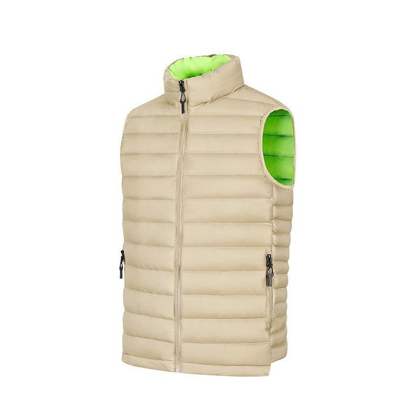 Men's Autumn and Winter Vest Stand-up Collar Cotton Clothes, E-commerce Large-size Vest Jacket, Feather Cotton Vest Vest